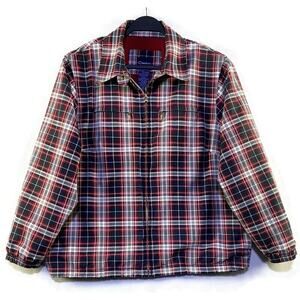Catalina Windbreaker Jacket Women's Extra Large Red Plaid Lined